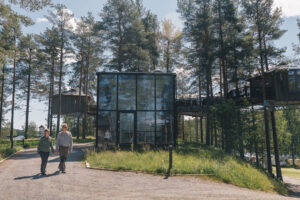 Återvunnet glashus i Granö