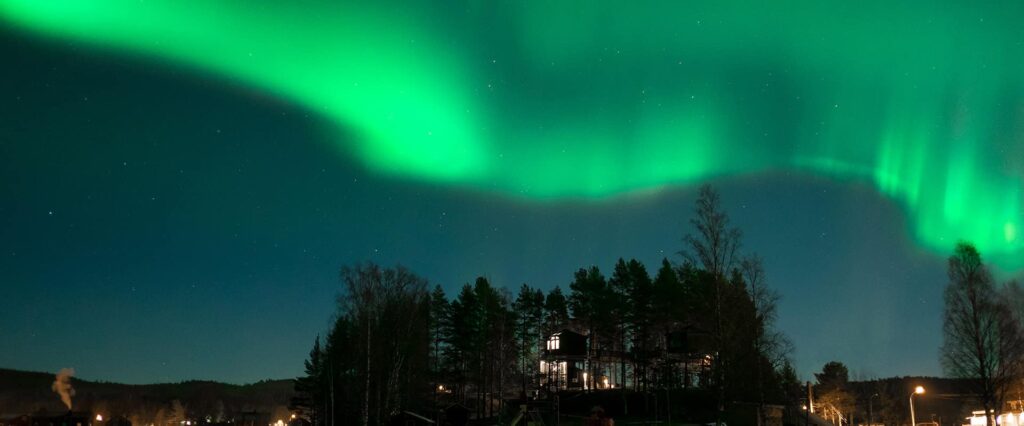 Norrsken vid Granö Beckasin